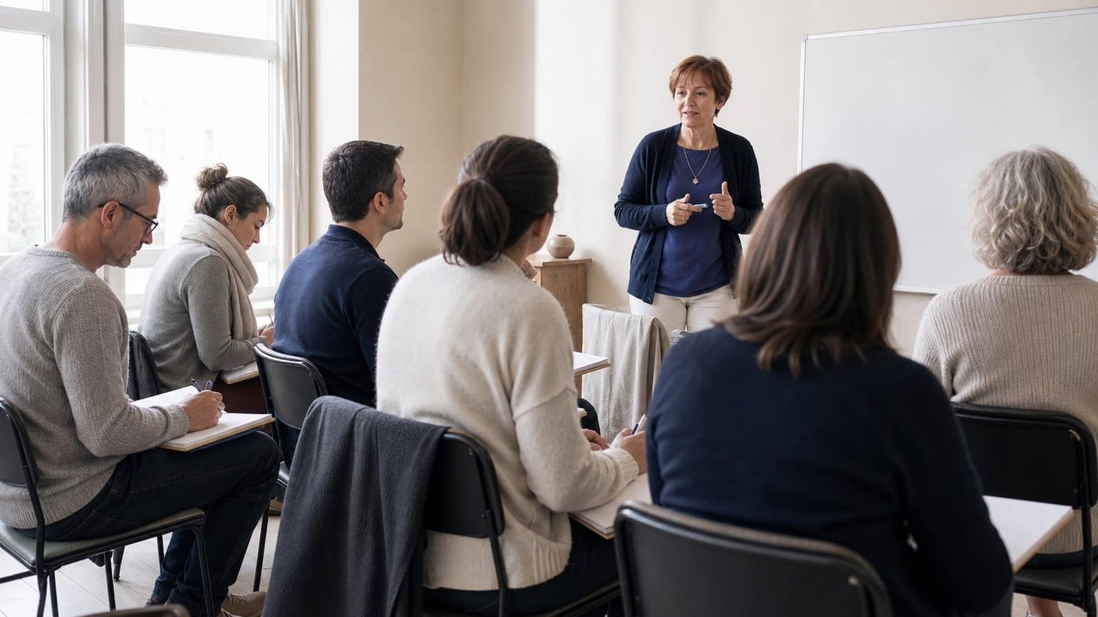 Illustration d'une situation de formation entre adultes